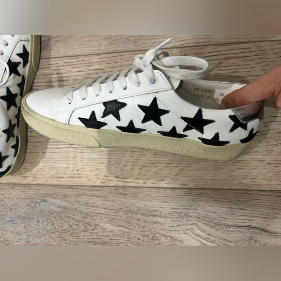 Saint Laurent Leather SL/06 Low-Top Star Sneakers in size 37 - Picture 10 of 13